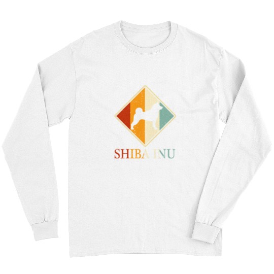 Shiba Inu Pet vintages Retro Dog Dad Mom 97 Long Sleeves