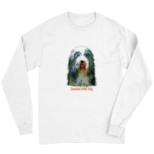 Bearded Collie Pet Face for Beardie Pet Owners Gift Long Sleeves