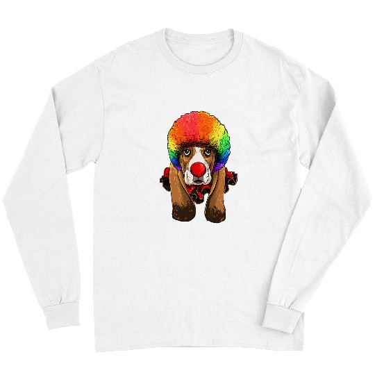 Basset Hound Pet Clown Basset Hound Dog Carnival Circus Staff Pet Dog Lover Long Sleeves