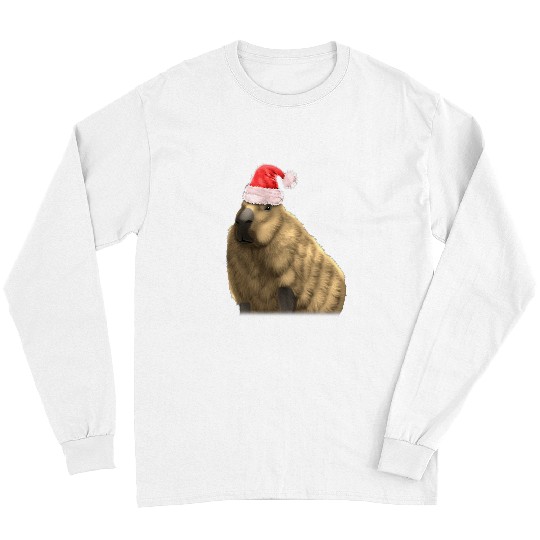 capybaras Mammal Santa Claus Christmas Holiday Portrait XMas Long Sleeves