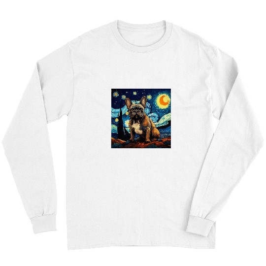 French Bulldog Pet Van Gogh Dog French Bulldog 1 Long Sleeves