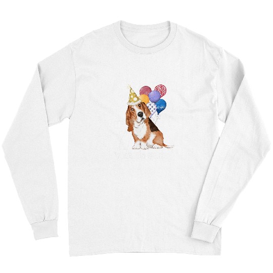 Basset Hound Pet 7 years old boy girl love dog pet Basset Hound birthday Long Sleeves