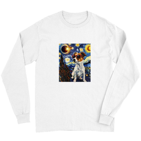 Jack Russell Pet Total Solar Eclipse Jack Russell Terrier Long Sleeves