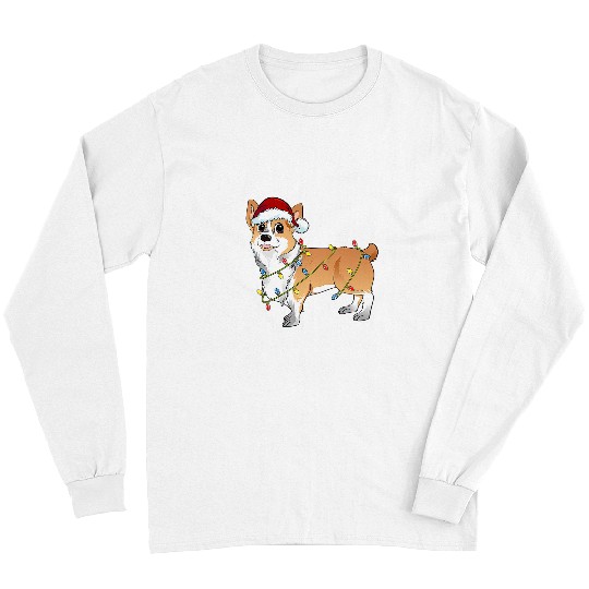 Corgi Pet Dog Christmas Tree Dog Santa Merry Corgmas xmass 66 Long Sleeves