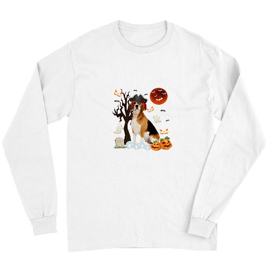 Beagle Pet Pirate Funny Kids Dog Pirate Pumpkin Lover Halloween 8 Long Sleeves
