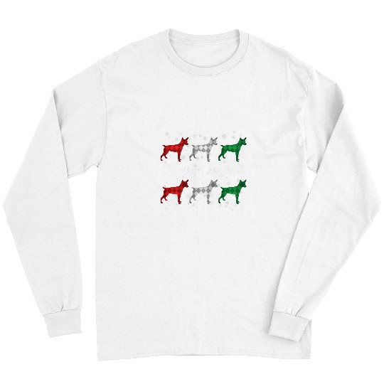 Rat Terrier Pet Merry Christmas Argyle Long Sleeves
