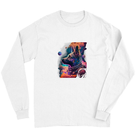 Dutch Shepherd Pet Astronauts Dutch Shepherd dog Space Galaxy 1 Long Sleeves