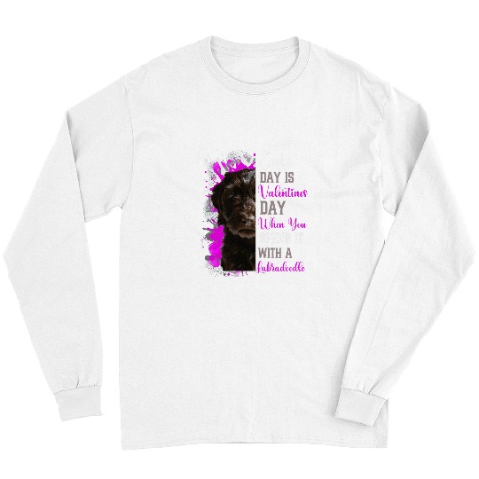 Labradoodle Pet Funny Valentines Day Brown Labradoodle Mom Mother Long Sleeves
