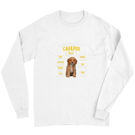 Cavapoo Pet Funny Anatomy Cavapoo Gifts For Women Men Long Sleeves