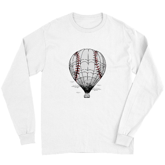 Sport Baseball Flying Hot Air Balloon Baseball Players Long Sleeves