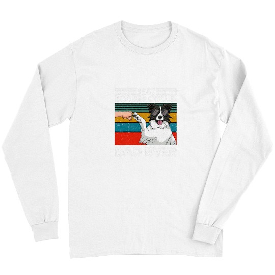 Border Collie Pet Mens bests Border Collie Dad Ever Dog Dad Fist Bump Long Sleeves