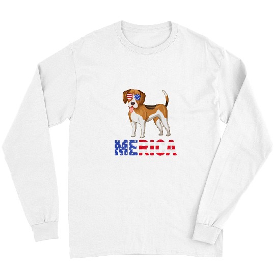 Beagle Pet Merica USA Flag Beagle Dog Sunglasses Patriotic 4th Of July 435 Long Sleeves