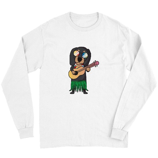 Dachshund Pet Ukulele Luau Cute Funny Hawaii Dogs Long Sleeves