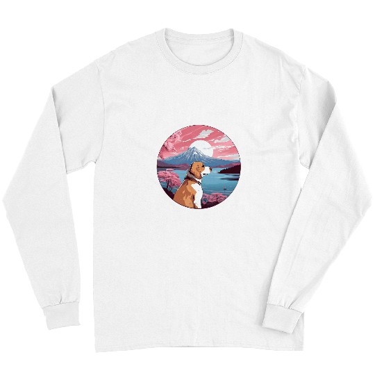 Beagle Pet Mount Fuji Funny Dog Japan Long Sleeves