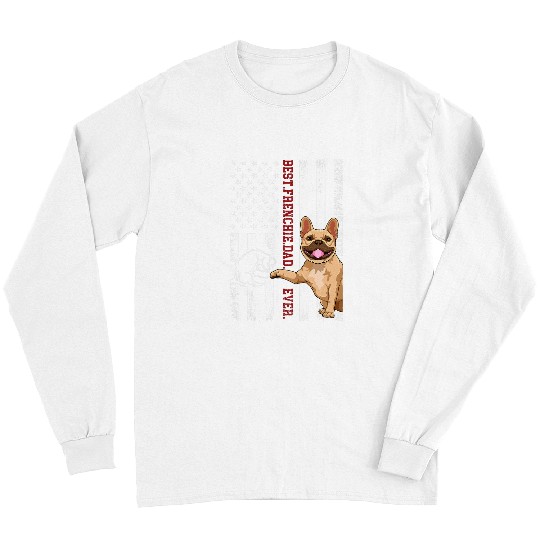 French Bulldog Pet Dad American Flag Frenchie Dog Outfit for Men Long Sleeves