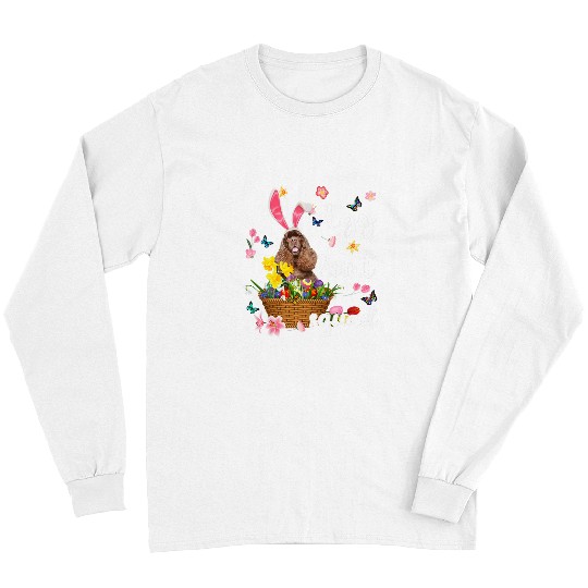 Cocker Spaniel Pet American Cocker Spaniel Happy Easter Day Colorful Egg Hunt Long Sleeves