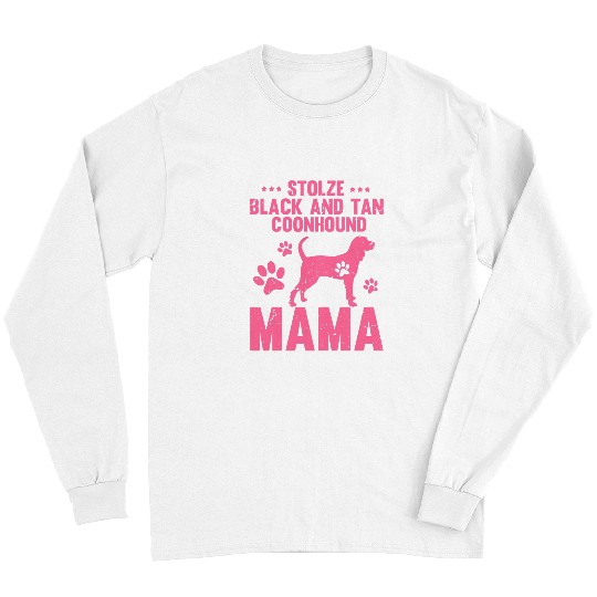 Coonhound Pet Womens Stolzer Black and Tan Coonhound Mama Proud Dog Mom Mommy Long Sleeves