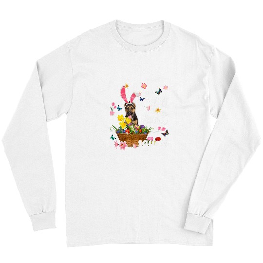 German Shepherd Pet Happy Easter Day Easter Colorful Egg Hunt Long Sleeves