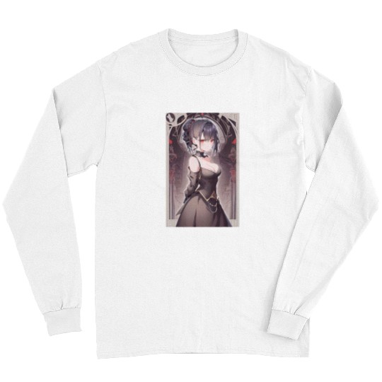Magician Gothic Anime Girls Soft Grunge Aesthetic Waifu 21 Long Sleeves