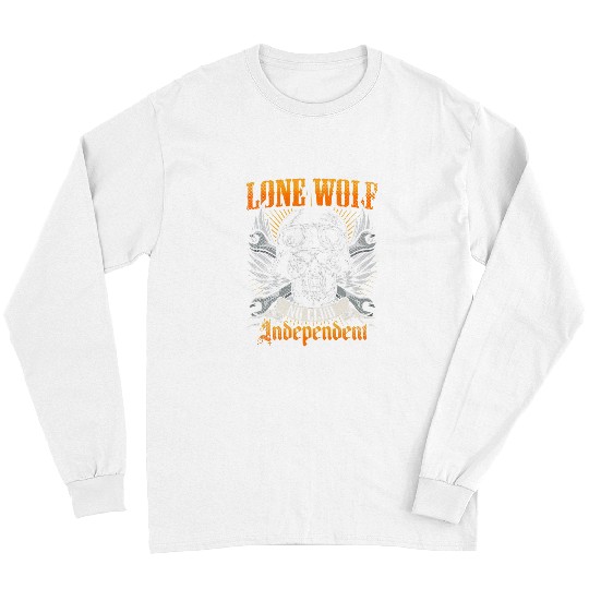Motorcycle Rider 2Lone wolfs No Club Independent Long Sleeves