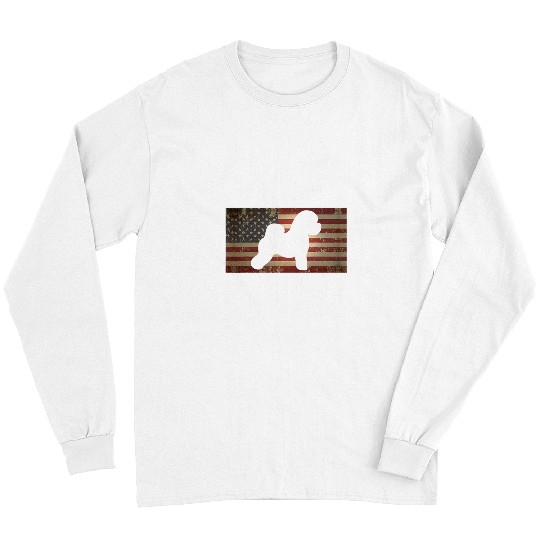 Bichon Pet Frise Patriotic Bichon Frise American Flag Dog Lover Gifts 3 Long Sleeves