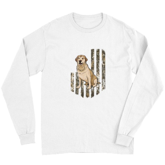 Labrador Pet Camo American Flag Labrador Retriever 4th Of July USA 407 Long Sleeves