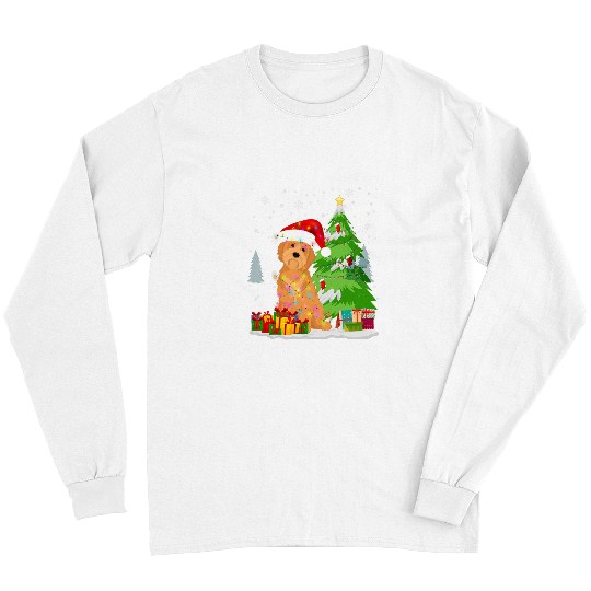 Husky Pet Funny Santa Hat Christmas Light Siberian Husky Novelty Long Sleeves