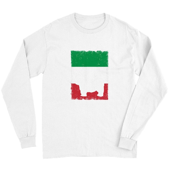 Lhasa Apso Pet Lhasapoo Dog Italy Flag Italian vintages Mom Dad Long Sleeves