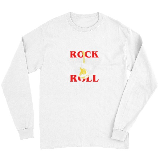 Funny Guitar Womens Rock And Roll Girl Guitarist Bass Bassist Music Band Guitarist Long Sleeves