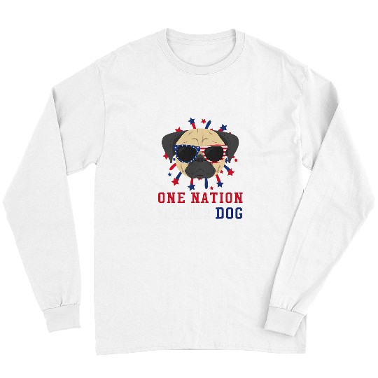 Pug Pet 2One Nation Under Dog 4th Of July Long Sleeves