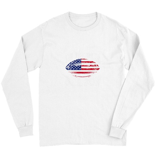 Sport American Football Tis The Damn Season Football USA Flag Vintage Music Lover Long Sleeves