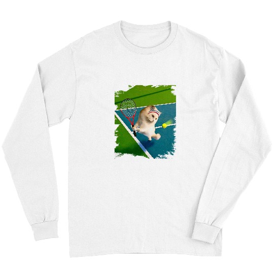 Sport Tennis Cat Paws Persian cat playing Long Sleeves