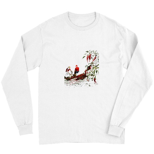 Chili Hot Pepper Chillis Field Peppers Harvesting Farming Long Sleeves