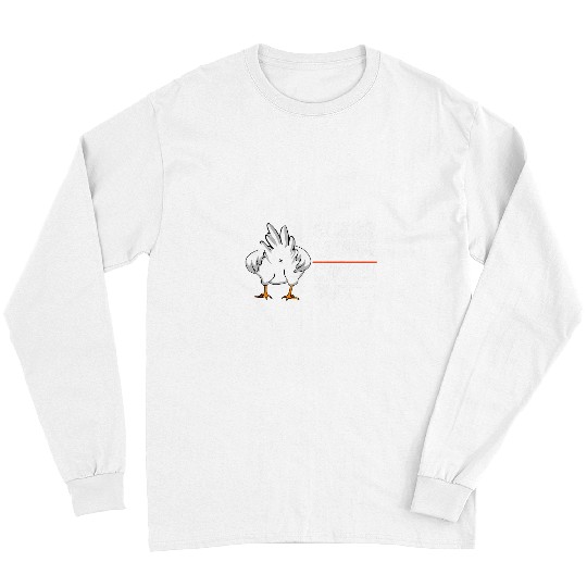 Guess What Chicken Butt 2Farm Joke Funny Chicken Long Sleeves