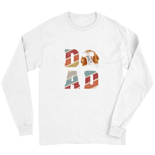 Basset Hound Pet Dad Cool for Dog Dad Retro Vintage Long Sleeves