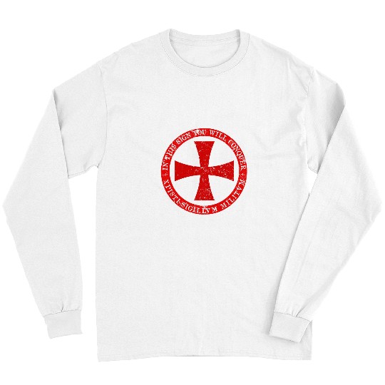 Maltese Pet Knights Templar Maltese Cross Shield Medieval Crusader Long Sleeves