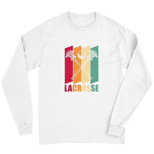 Sport Lacrosse Gift Retro Lacrosse Team Player Vintage Lacrosse 2 Long Sleeves