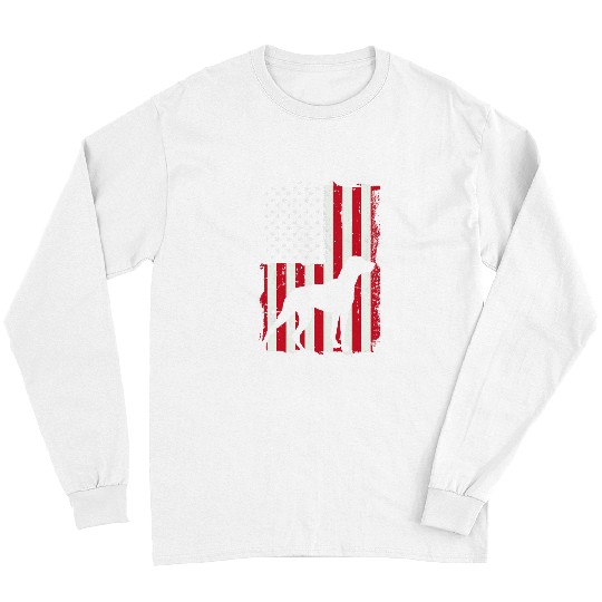 German Shorthaired Pet American Flag German Shorthair Pointer Gift Dog Lover Pet Long Sleeves