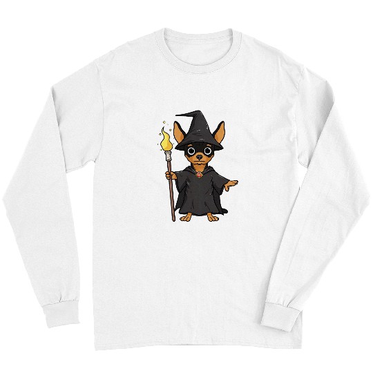 Miniature Pinscher Pet Wizard Funny Dog Magic Long Sleeves