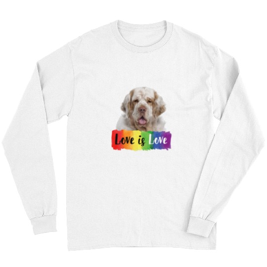 Clumber Spaniel Pet Love is Love Rainbow Dog Long Sleeves