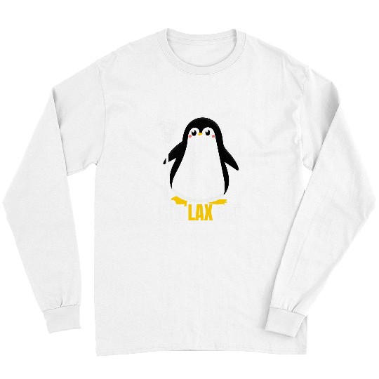 Sport Lacrosse Gift Penguin Lacrosse Penguin Funny LaX Team Lacrosse Christmas Pj Penguins Long Sleeves