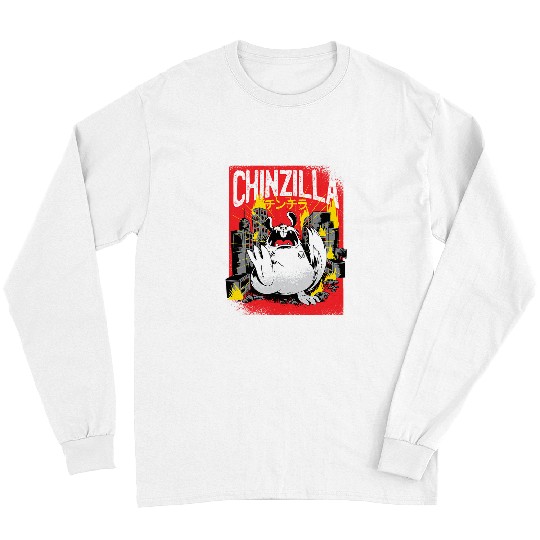 Chinchilla Mammal Japanese Retro Chinzilla Chinchilla Kaiju Long Sleeves