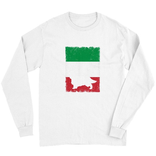 Cavalier Pet King Charles Spaniel Dog Italy Flag Italian Vintage Long Sleeves