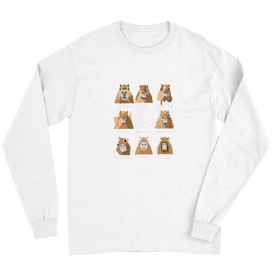 capybaras Mammal Funny capybaras Face Rodent Ok I Pull Up Long Sleeves
