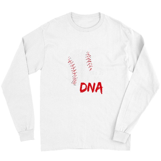 Sport Baseball Its In My DNA Fingerprint Sport Baseball Catcher Long Sleeves