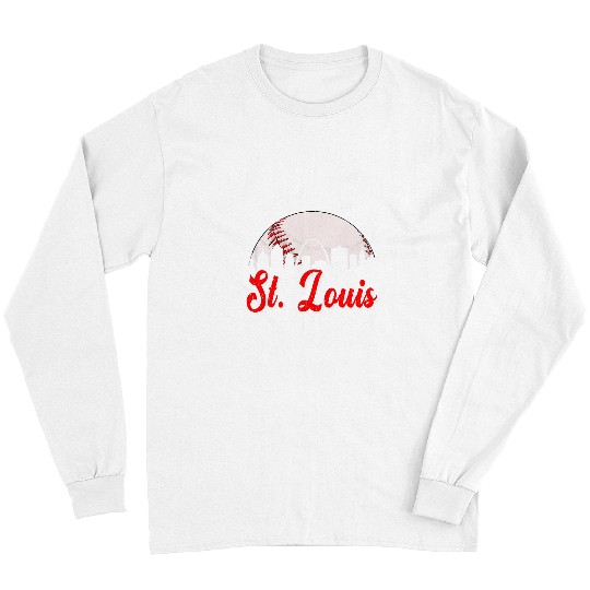 Sport Baseball vintages St. Louis Cityscape Baseball Lover Player and Fans Long Sleeves