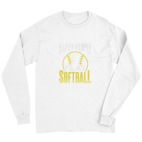 Sport Softball Happy People Play Softball Softball Player Softball Team Long Sleeves