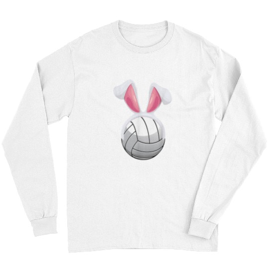 Sport Volleyball Cute Volleyball Bunny Easter Egg Funny Easter Day Boys Kids Long Sleeves