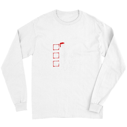 Sport Lacrosse Gift Nice Naughty Lacrosse Player List Christmas Santa Claus Long Sleeves