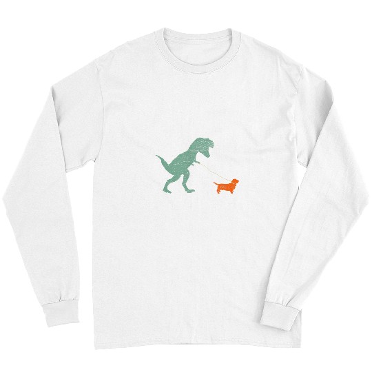 Basset Hound Pet Dinosaur Dino Dino Basset Hound Dinosaur Vintage Tyrannosaurus Rex Long Sleeves